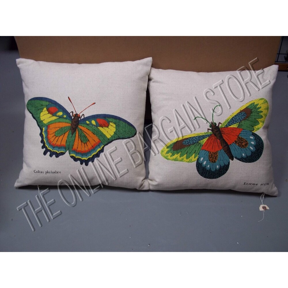Frontgate GrandinRoad Butterfly Hungry Caterpillar Reversible sofa Throw Pillow